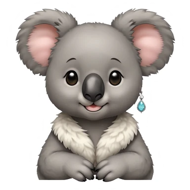 Koala with earrings sticker