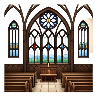 interior of a church sticker