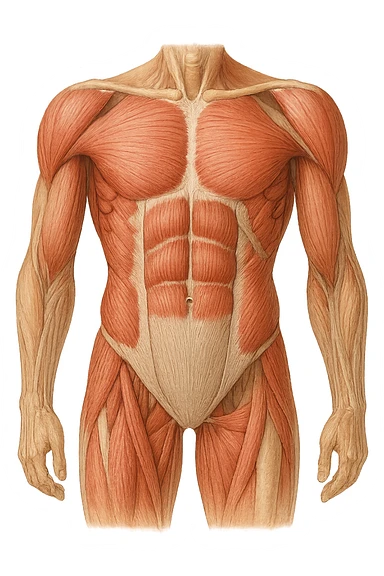 muscoli del core (addominali) senza scritted sticker