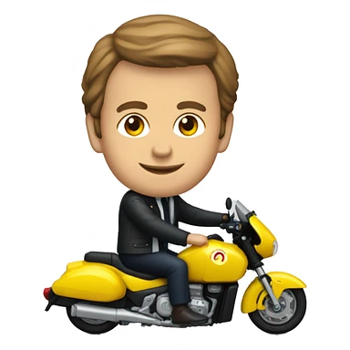 macron sur une moto sticker