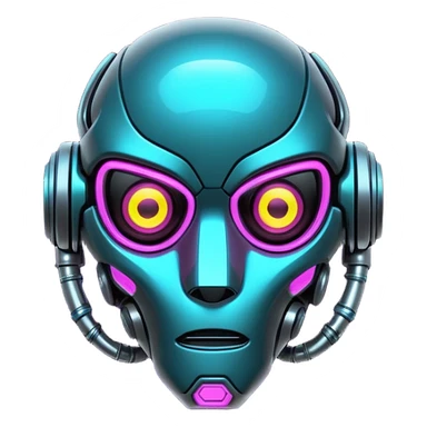 Futuristic shiny cyberpunk-Fakémon-Pokémon-creature sticker