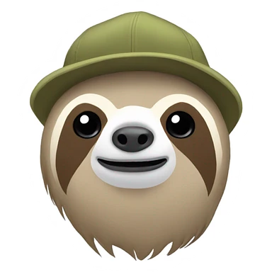 Sloth in a cap sticker