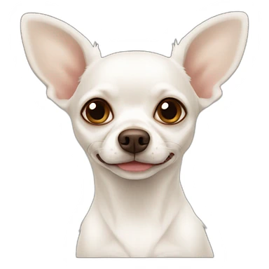 old white chihuahua with brown ears sticker