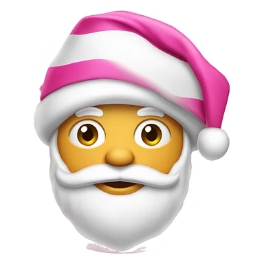 Pink Santa hat sticker