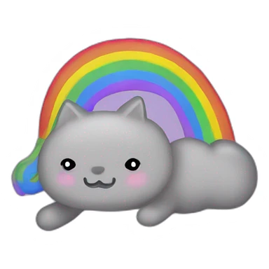 nyan-cat rainbow sticker