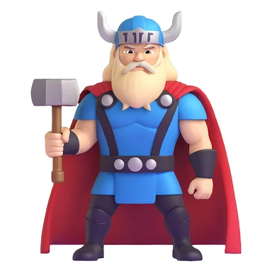 Thor with hammer sticker
