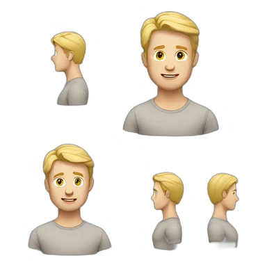 mountain trekker blonde man short hair no hat sticker