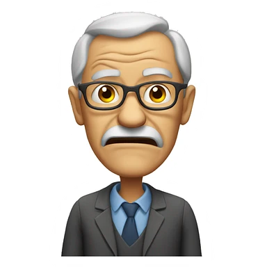 angry, crazy old teacher  sticker