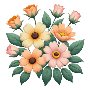 Warm-colored pastel lush romantic vintage aesthetic  sticker