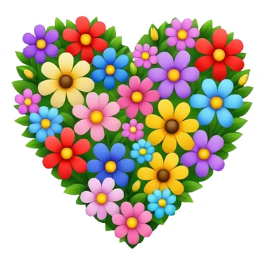 Get well soon. With hearts and flowers  sticker