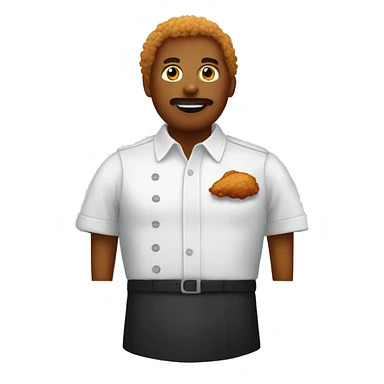 fried chicken black sticker