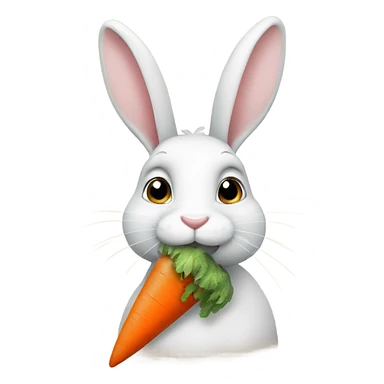 Lapin avec une carotte  sticker