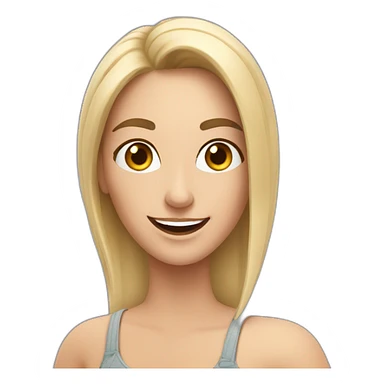 caucasian woman making a selfie and smiling sticker
