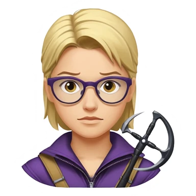 female Hawkeye  Clint Barton with glasses 
 sticker