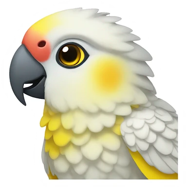Happy Yellow Corella Parrot sticker