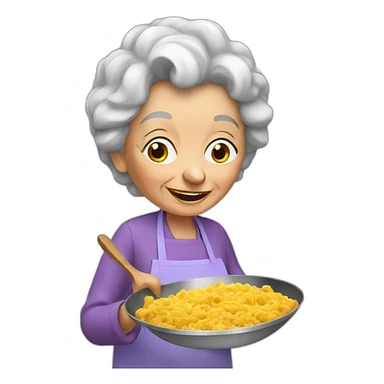 Granny coocking eat sticker