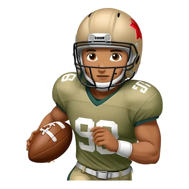 Football running back sticker