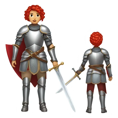 Female knight with red mullet  sticker