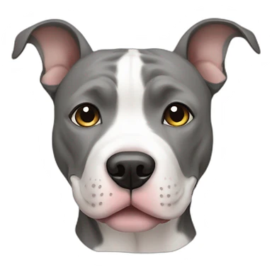 grey and white pitbull sticker