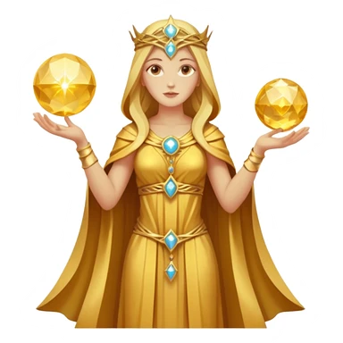 fantasy magic tarot card low poly goddess sticker