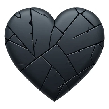 Broken black heart  sticker