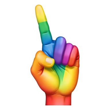Rainbow middle finger  sticker