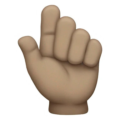 Rock on hand signal pointed down sticker