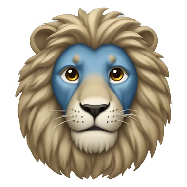  lion in blue color  sticker