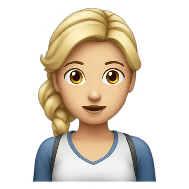 Fille entrain de regarder son téléphone sticker