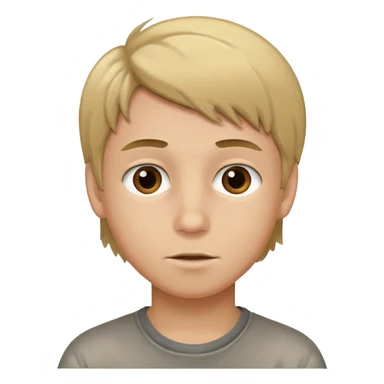 dirty blond haired boy witth brown eyes sticker