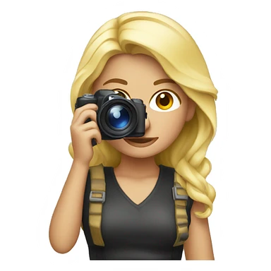 blonde photographer sticker