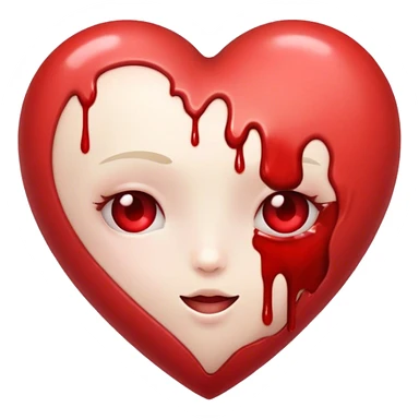 Heart with blood sticker