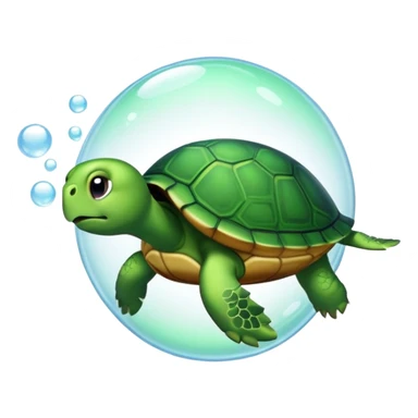 turtle farting bubble sticker