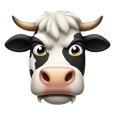 angry cow  sticker