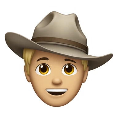 Justin bieber with a cowboy hat  sticker