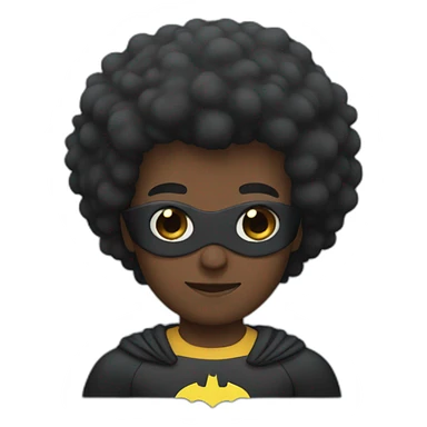 afro batman sticker