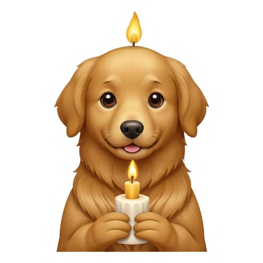 candle-holding dog sticker