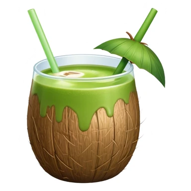 coconut matcha sticker