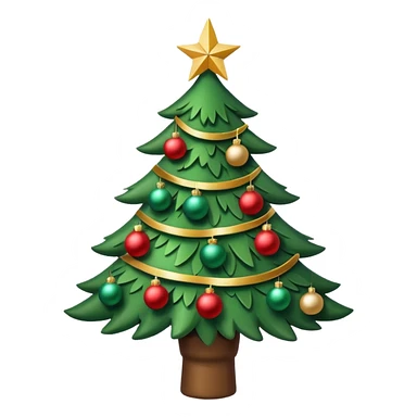 Happy Christmas tree sticker