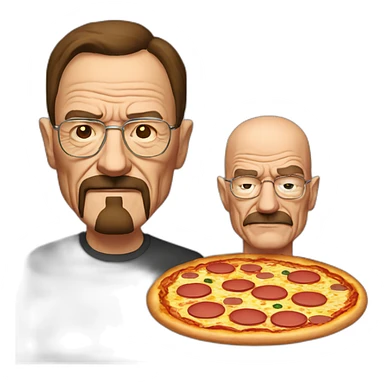Walter White and pizza sticker