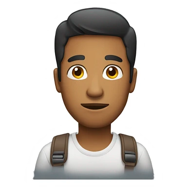 brown man holding phone curious sticker