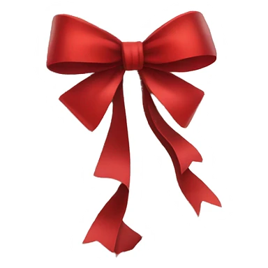 red bow on tree sticker