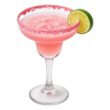 light pink margarita in a sugar-rimmed margarita glass sticker