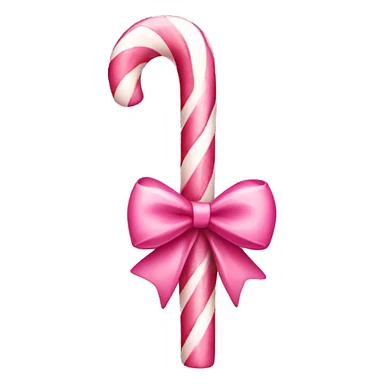 Pink candy cane with a bow  sticker