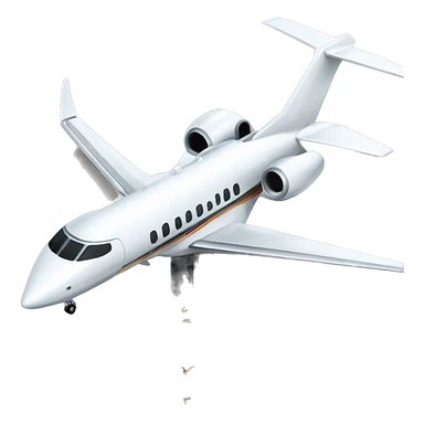 Private jet landing on a runway sticker