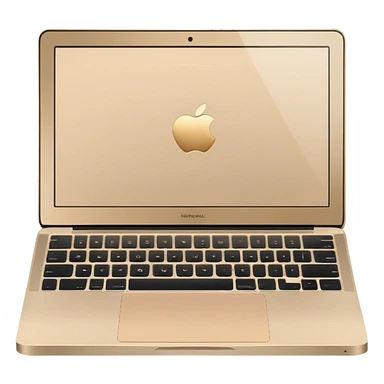 beige gold macbook laptop sticker
