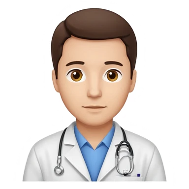 male brunette vet sticker