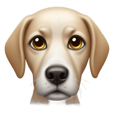 Dog with black eyes sticker