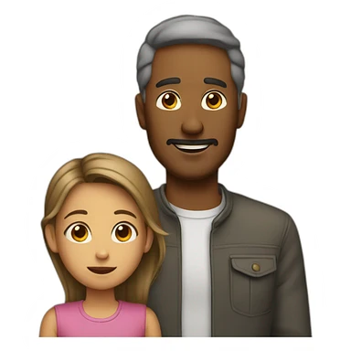father and daughter  sticker