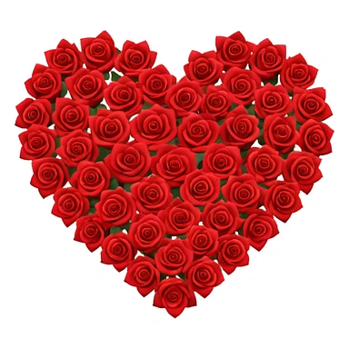 heart made of flowers sticker